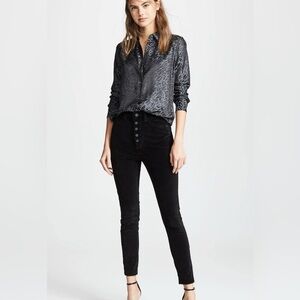 DL1961 Women's Chrissy Button Fly Ankle-Ultra High Rise Instasculpt Skinny sz 24